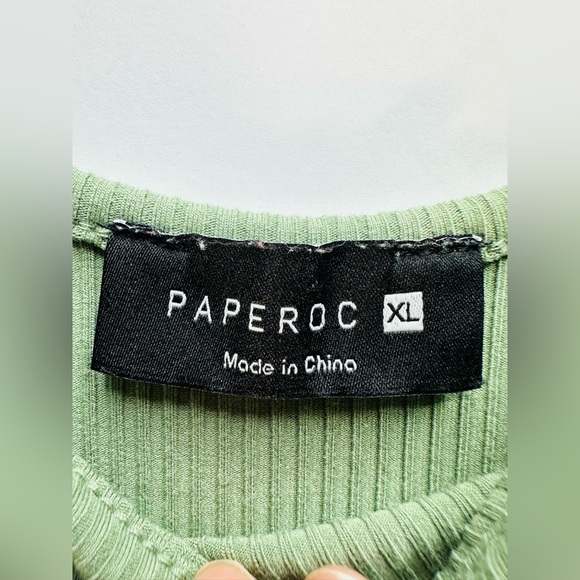 Ribbed Knit Paperoc Tank and Midi Skirt Set in Sage Green - Picture 3 of 13